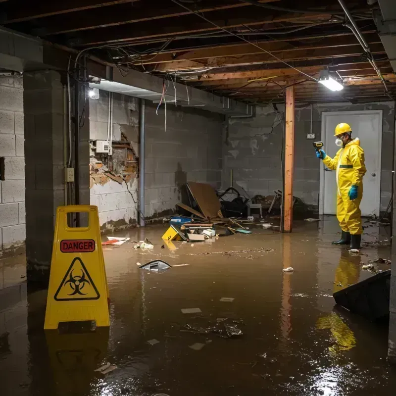 Flooded Basement Electrical Hazard in Washington County, MO Property