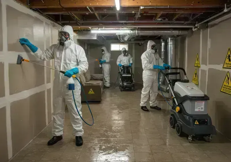 Basement Moisture Removal and Structural Drying process in Washington County, MO